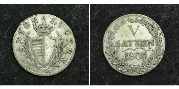 5 Batz Switzerland Silver 