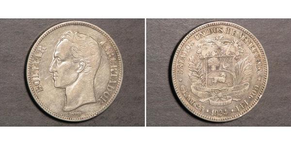5 Bolivar Venezuela Argent 