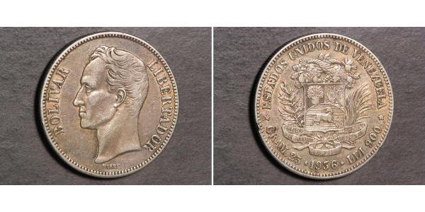 5 Bolivar Venezuela Argent 