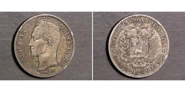 5 Bolivar Venezuela Argento 