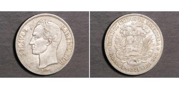 5 Bolivar Venezuela Argento 