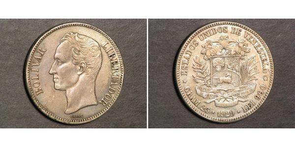 5 Bolivar Venezuela Plata 