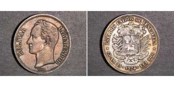 5 Bolivar Venezuela Plata 