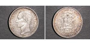 5 Bolivar Venezuela Silver 