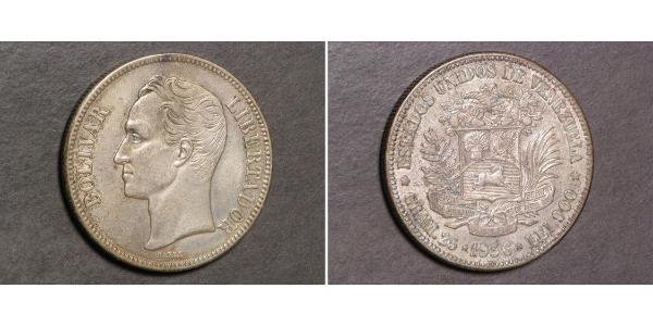 5 Bolivar Venezuela Silver 
