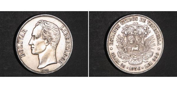 5 Bolivar Venezuela Silver 