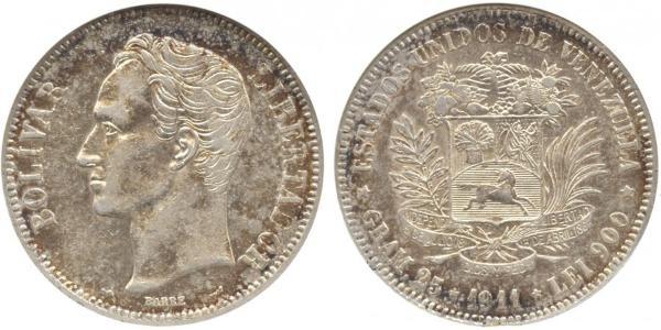 5 Bolivar Venezuela Silver 
