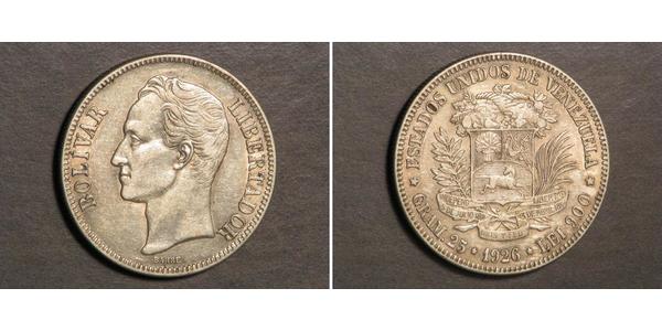5 Bolivar Venezuela Silver 
