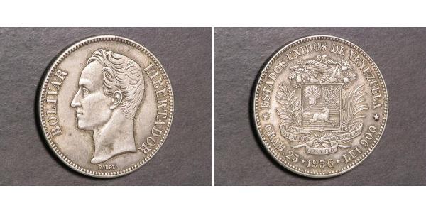 5 Bolivar Venezuela Silver 