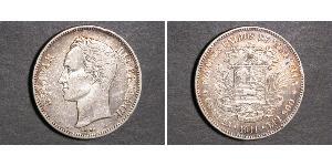 5 Bolivar Venezuela 銀 
