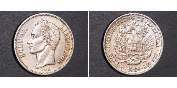 5 Bolivar Venezuela 銀 