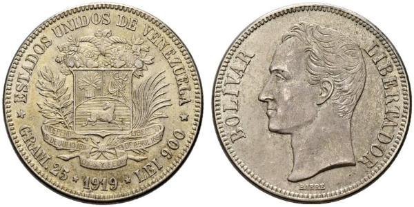 5 Bolivar Venezuela 銀 