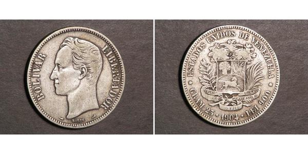 5 Bolivar Venezuela 銀 