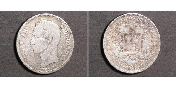5 Bolivar Venezuela 銀 