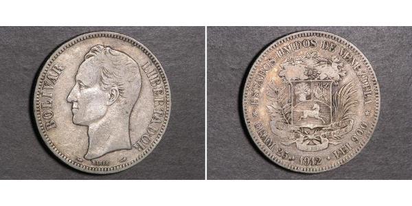 5 Bolivar Venezuela 銀 