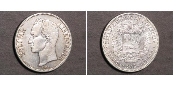 5 Bolivar Venezuela 銀 