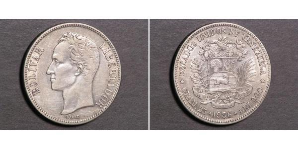 5 Bolivar Venezuela 銀 