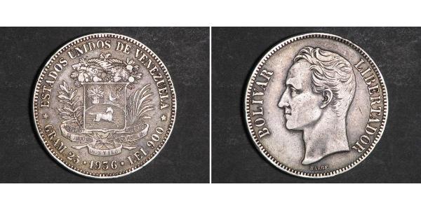 5 Bolivar Venezuela 銀 