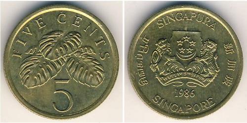 5 Cent Singapore Alluminio/Bronzo 