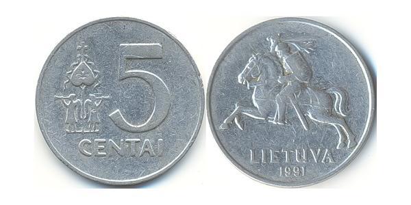 5 Cent Lituania (1991 - ) Aluminio 