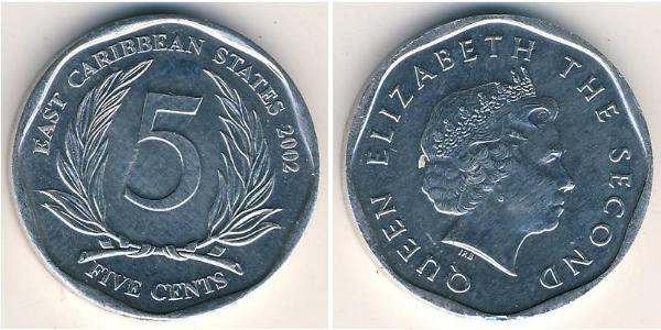 5 Cent  Aluminio Isabel II (1926-2022)