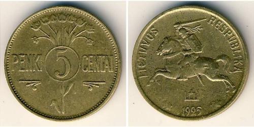 5 Cent Lituania (1991 - ) Aluminio/Bronce 