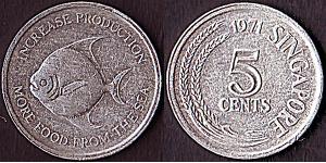 5 Cent Singapore Aluminium 