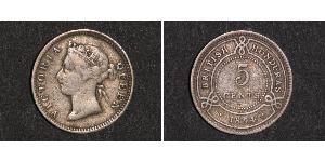 5 Cent British Honduras (1862-1981) Argent Victoria (1819 - 1901)