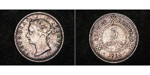 5 Cent British Honduras (1862-1981) Argent Victoria (1819 - 1901)