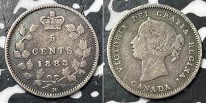 5 Cent Canada Argent Victoria (1819 - 1901)