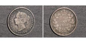 5 Cent Canada Argent Victoria (1819 - 1901)