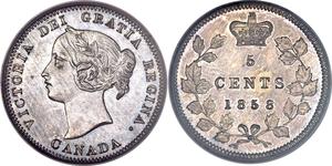 5 Cent Canada Argent Victoria (1819 - 1901)