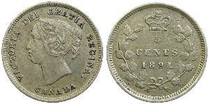 5 Cent Canada Argent Victoria (1819 - 1901)