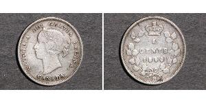 5 Cent Canada Argent Victoria (1819 - 1901)