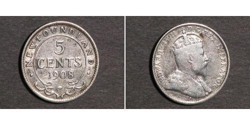 5 Cent Canada Argent Édouard VII (1841-1910)