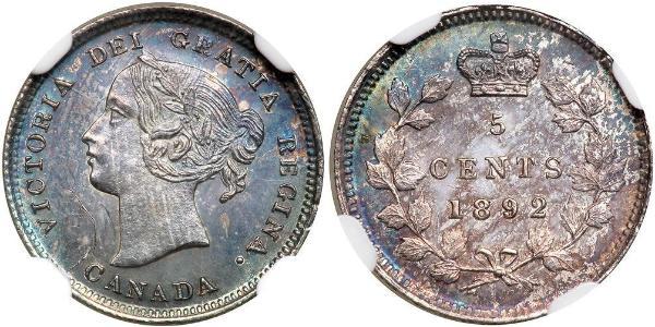 5 Cent Canada Argent Victoria (1819 - 1901)
