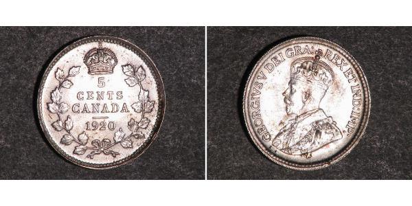 5 Cent Canada Argent George V (1865-1936)