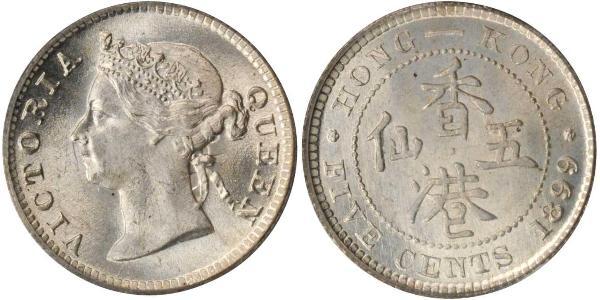 5 Cent Hong Kong Argent Victoria (1819 - 1901)