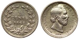 5 Cent Pays-Bas Argent 
