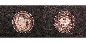 5 Cent British Honduras (1862-1981) Argento Vittoria (1819 - 1901)