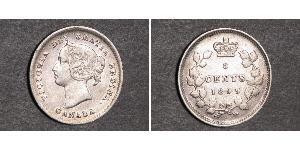 5 Cent Canada Argento Vittoria (1819 - 1901)