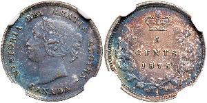 5 Cent Canada Argento Vittoria (1819 - 1901)