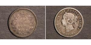 5 Cent Canada Argento Vittoria (1819 - 1901)