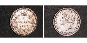 5 Cent Canada Argento Vittoria (1819 - 1901)