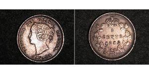 5 Cent Canada Argento Vittoria (1819 - 1901)