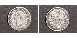 5 Cent Canada Argento Vittoria (1819 - 1901)