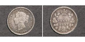 5 Cent Canada Argento Vittoria (1819 - 1901)