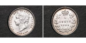 5 Cent Canada Argento Vittoria (1819 - 1901)