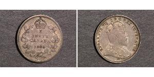 5 Cent Canada Argento Edoardo VII (1841-1910)