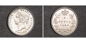 5 Cent Canada Argento Vittoria (1819 - 1901)